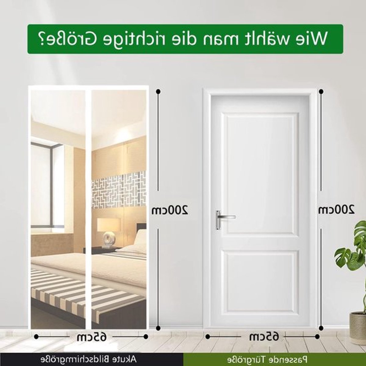 Magnetisch Hor voor Deuren en Ramen, Verbeterde Versie 2024, Vliegwerend, Eenvoudig te Installeren, Ideaal voor Terras en Corridor, 65 x 200 cm, Wit