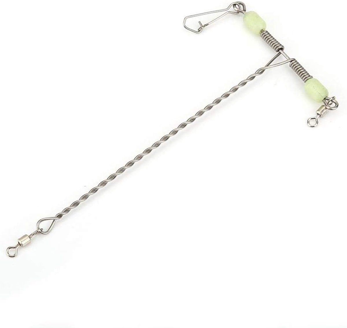 SnelShoppen - 10 Stuks RVS T-vormige Vis Swivels Snaps Verbindingen voor Lures, Haken en Meer, Luminescent in het Donker, Ideaal voor Visserij