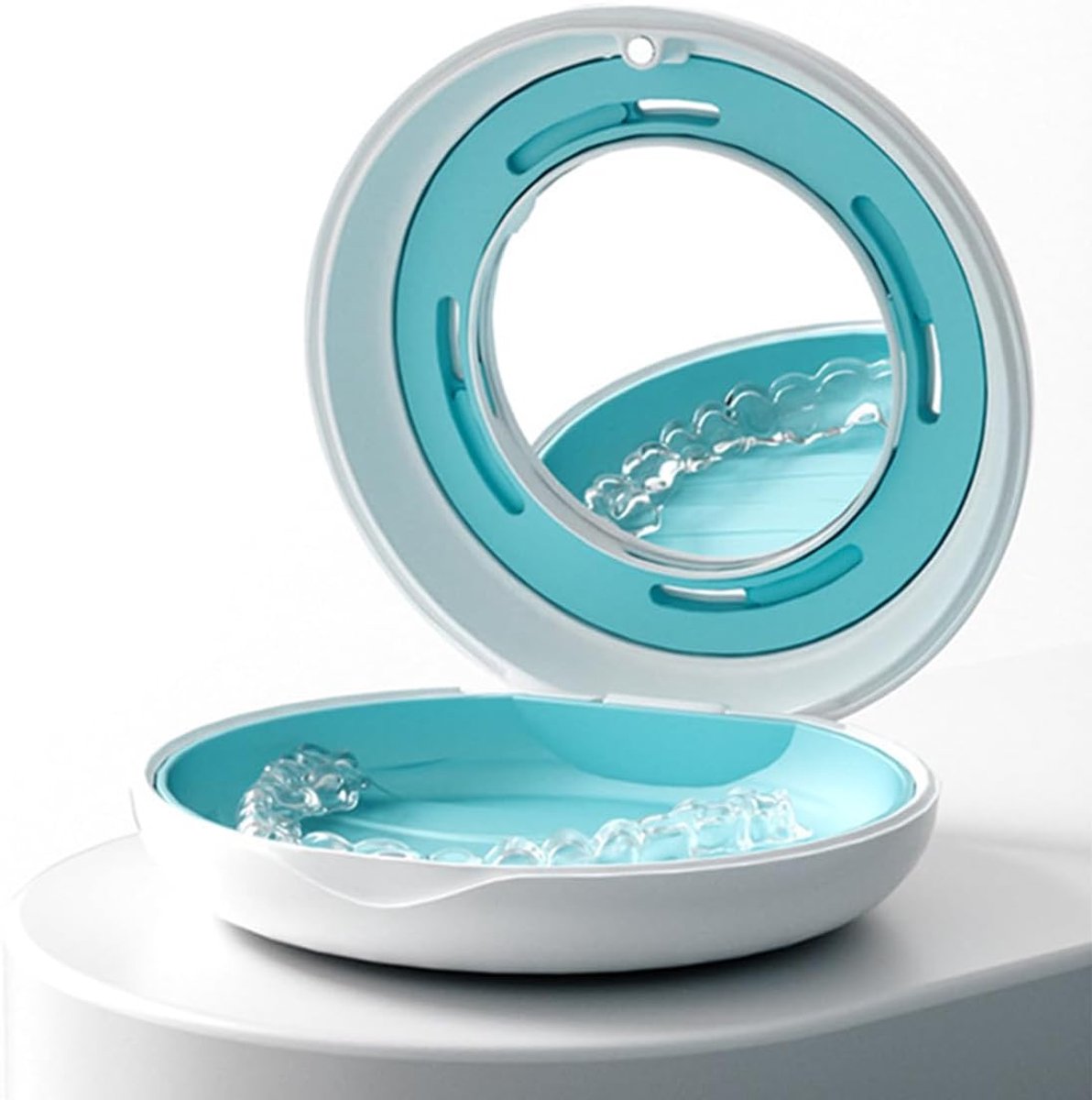 SnelShoppen - Retainer Box voor Beugels met Spiegel en Verwijder Tool - Opbergdoos voor Orthodontie, Mondenmaskers en Kleine Voorwerpen - Hoogwaardige