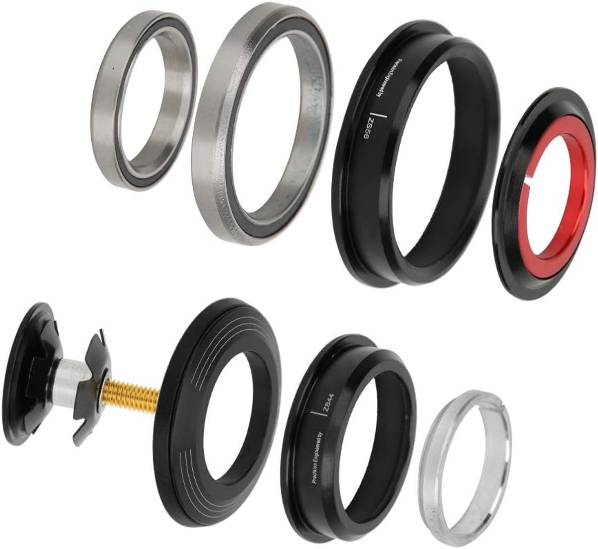 SnelShoppen - Tapered Headset Zs44 28.6 Zs56 40 Aluminium Fiets Verstelbare Buitenkant Lager voor Fiets