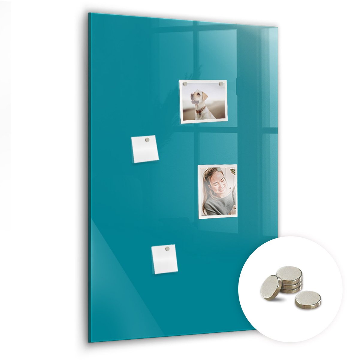 Coloray Glazen Magneetbord - Magnetisch Bord Rode kleur - 60x90 cm - Maritiem Magneetbord - Magnetic Board - Wanddecoratie