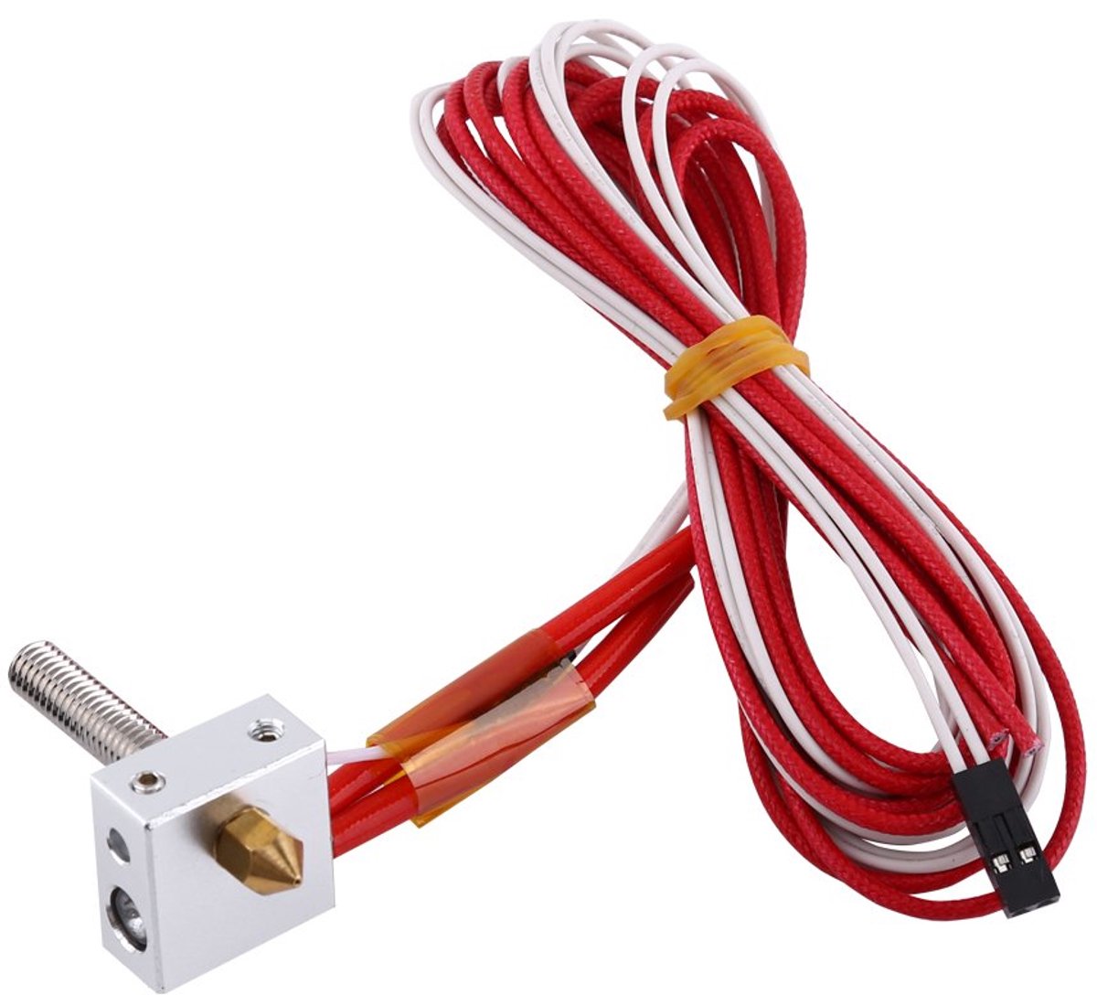 SnelShoppen - 3D Printer Onderdelen Ender MK8 Verstuiverstaal Verwarmblok Assemblage Hot End Compleet voor Prusa I3 30mm met 0.4mm Nozzle