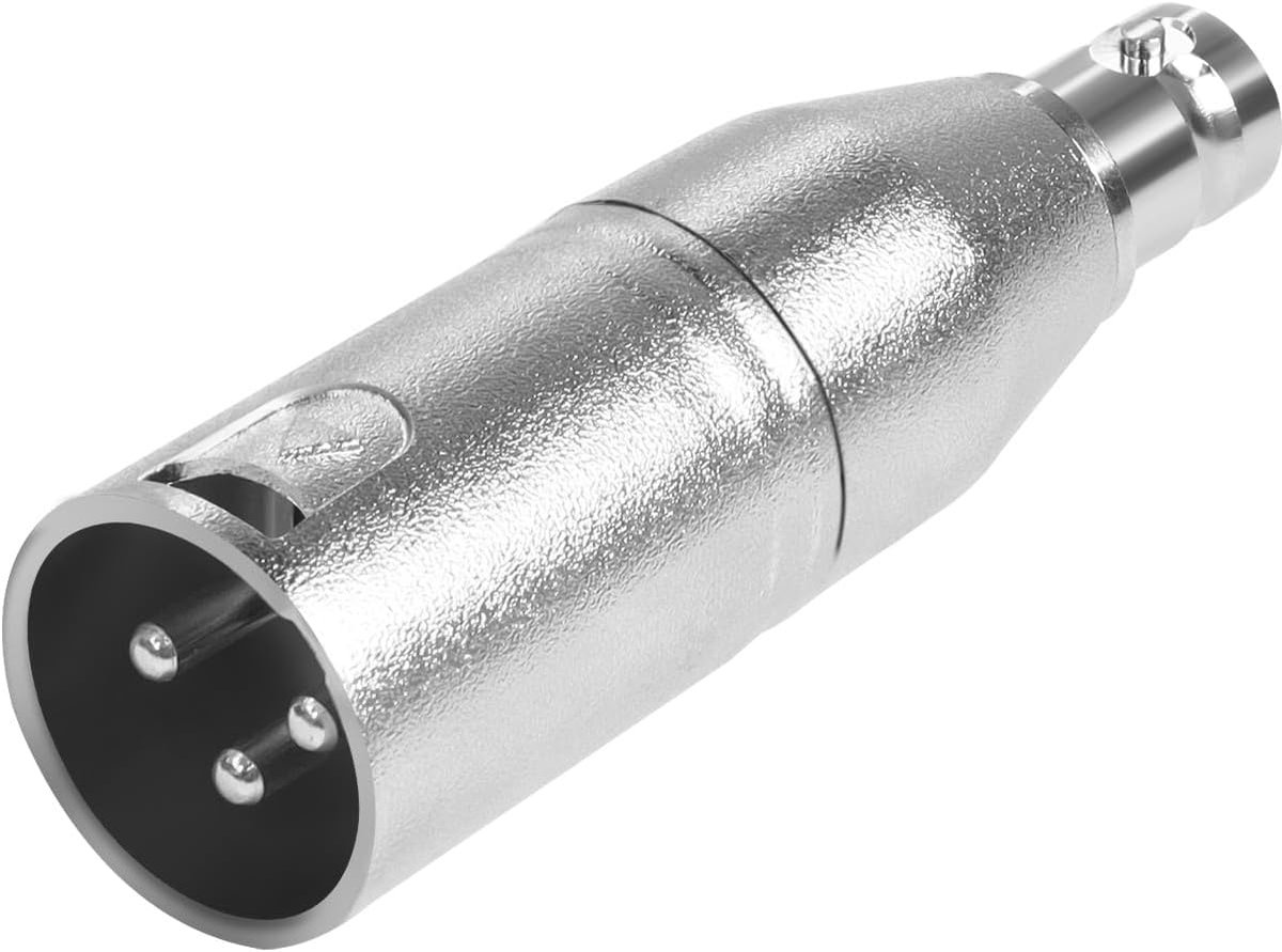 QIANRENON XLR to BNC Audio Adapter Converter - 3 Pins to Coaxial Analog Video Connection for Microphones, Audio - ShopVlot