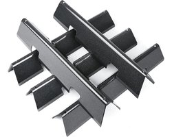 SnelShoppen - GFTIME 38.8cm Flavorizer Bar voor Weber Spirit I II E-310 E-320 E-330 (met Voorbrandknoppen) - 5 Stuks Porselein Staal Vervangingsonderd
