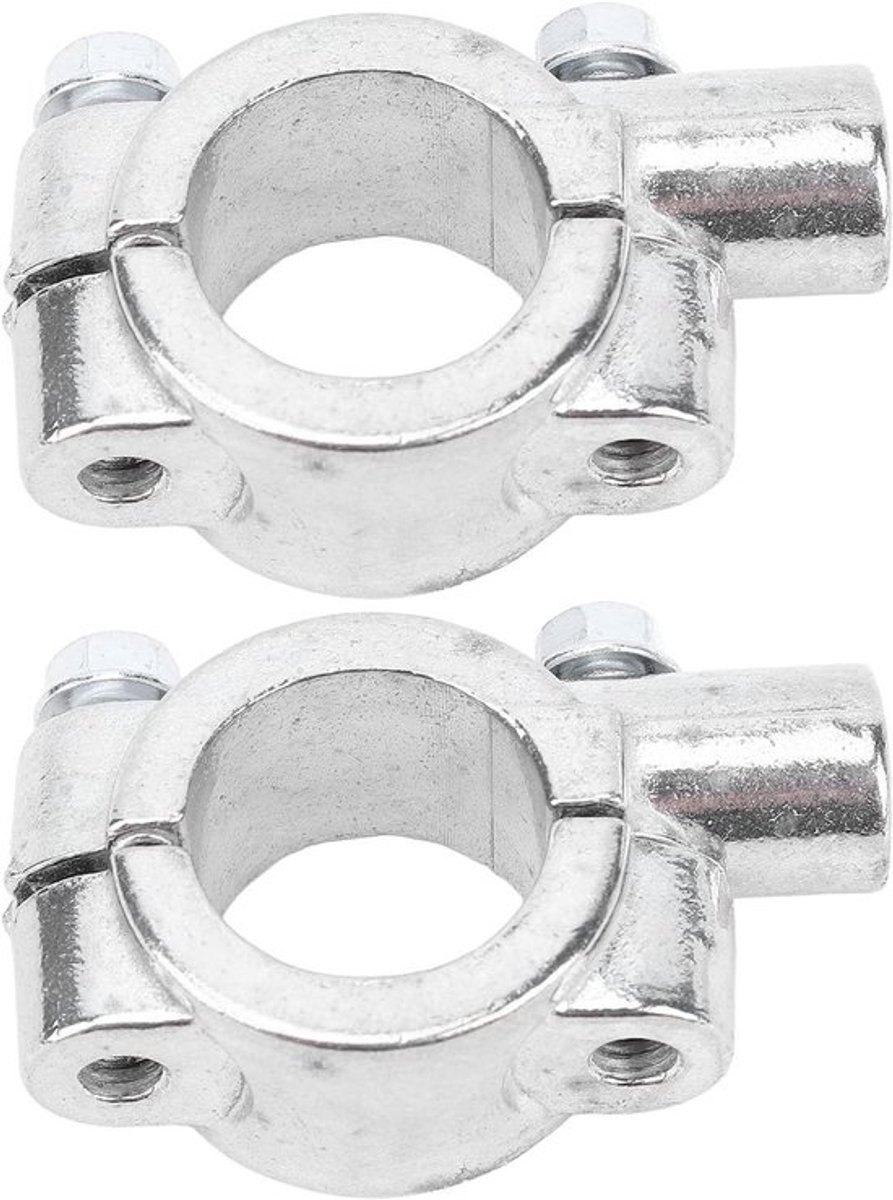 Motorfiets Grip Bar Spiegelhouder voor 22 mm Achteruitkijkspiegels - 2 stuks Klemadapter voor Motoren, ATV en Scooters - Zwart M10