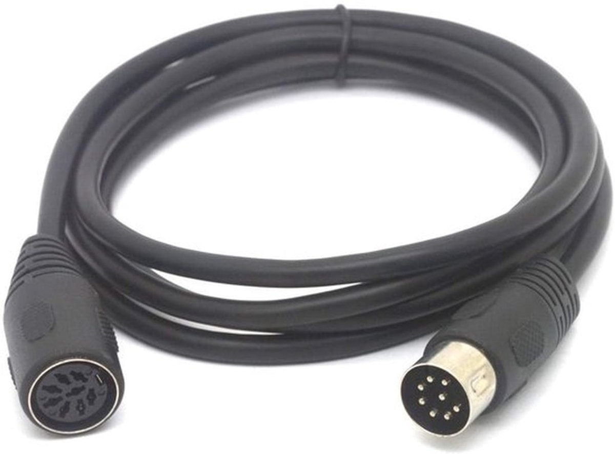 MIDI Kabel 8 Pin DIN Male naar Female Adapter voor BeoLab en POWERLINK mk2 Verlenging (1,5m)