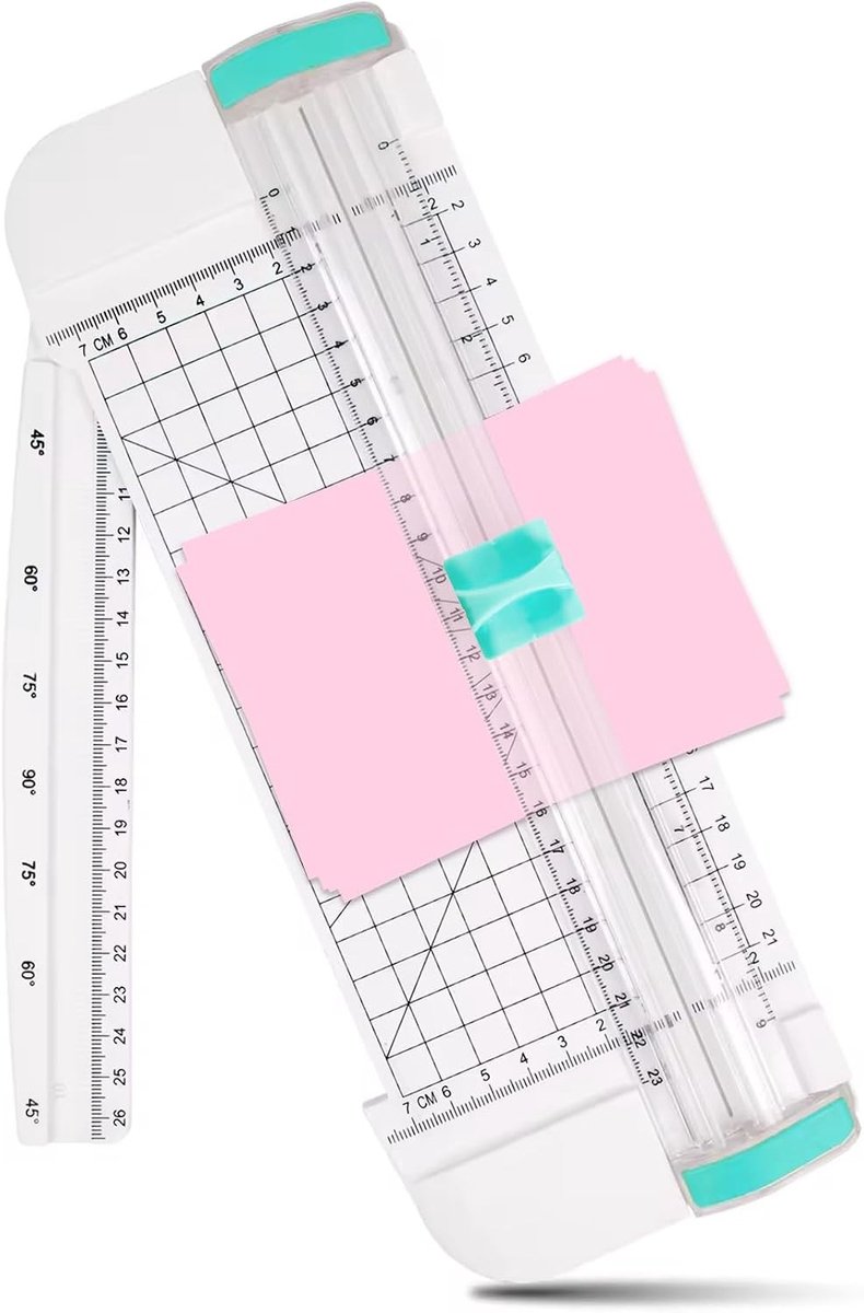 Papiersnijder - Wit - A5 - Compacte Snijmachine met Automatische Veiligheidszekering - Voor Scrapbooking en Knutselprojecten