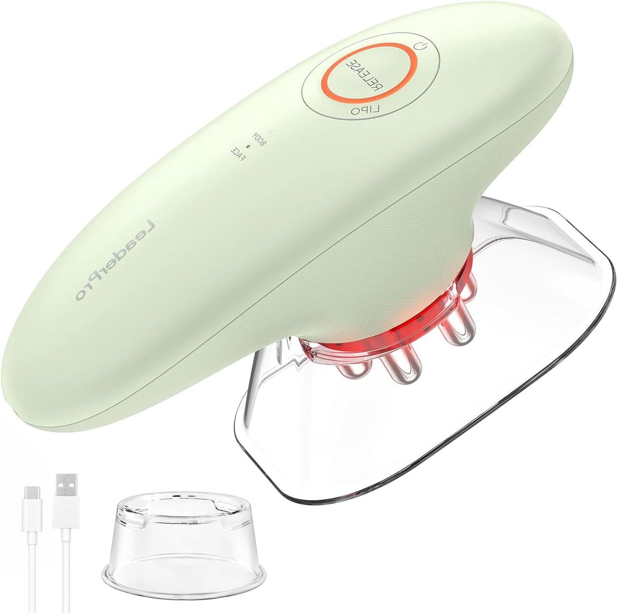 Cupping Massager - Huidversteviger EMS - Huidverbetering Gezicht - Roodlicht Technologie - 6x6.9x15.6 cm - Zwart