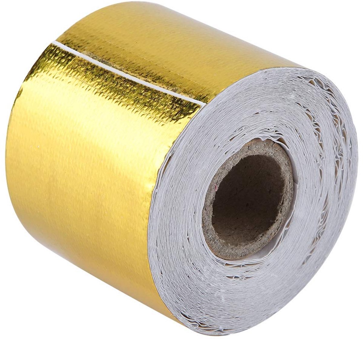 SnelShoppen - Zelfklevende Aluminium Folie Tape 10M x 5CM - Gouden Heat Shield Wrap Tape - Hittebestendig, Geluidsabsorberend, Vlamvertragend - Ideaal