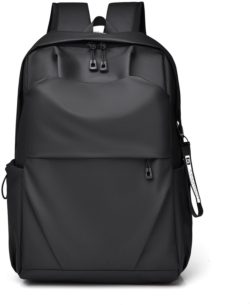 YAGXIG Rugzak - Laptoptas - Ruime reistas - Studentenrugzak - Waterdicht - Geschikt voor laptops tot 14 inch - Ideaal voor universiteit, school, werk, woon-werkverkeer, enz. - Unisex (Zwart)