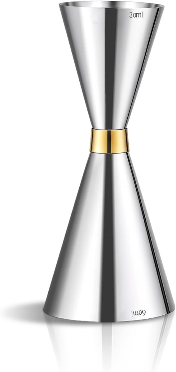 Cocktail Jigger 30ml/60ml - 304 RVS - Dual Spirit Maatbeker - Nauwkeurige metingen - ShopVlot