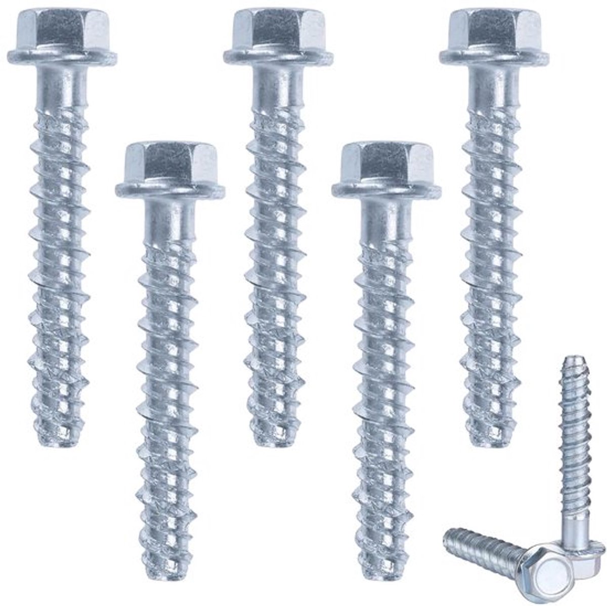 Set van 20 Betonschroeven 8 mm, Universele Pluggen en Verspreidingspluggen voor Binnengebruik, Galvanized Schroeven (M8 x 60 mm)