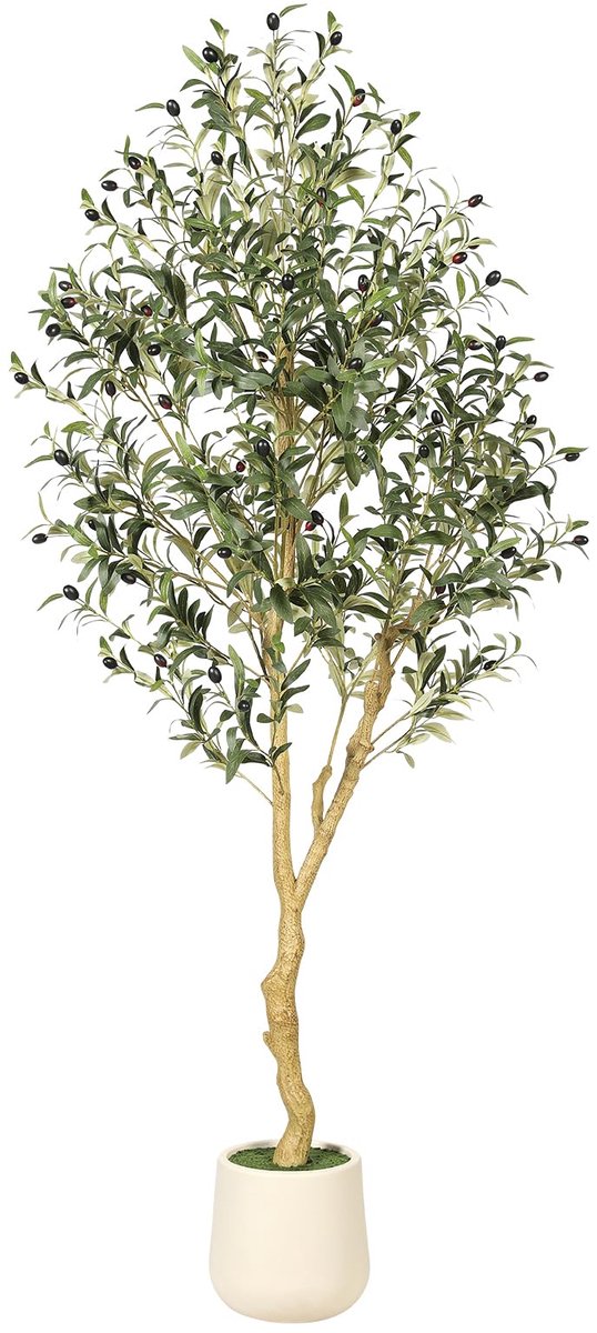 FEELEAD Kunstmatige olijfbomen voor binnen 1,5 m met plantenbak - ShopVlot