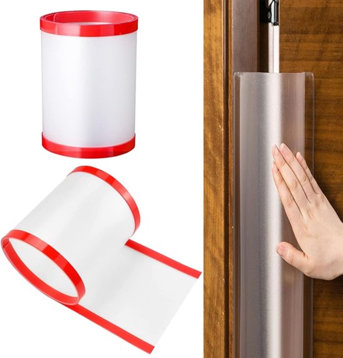 Veiligheidsdeuren voor Kinderen - 2 Stuks Deurgard, Vingerbescherming en Scharnierbescherming, 17x120CM voor Kleuterklas en Slaapkamer