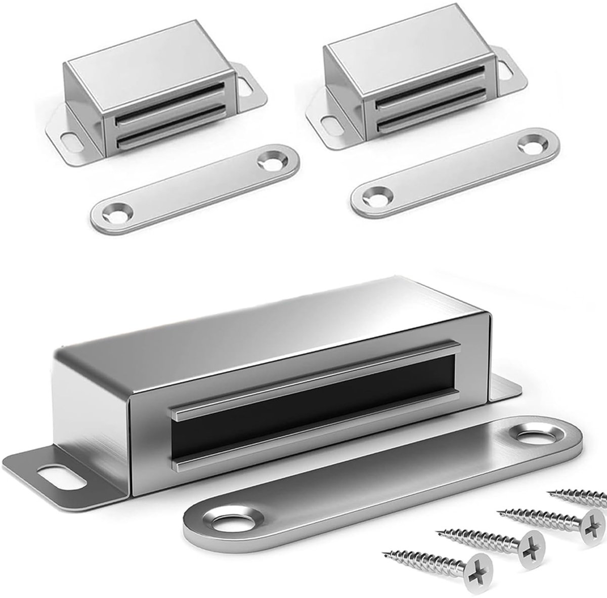 Solidchoice - Set van 4 Deurmagnets voor Kastdeuren met Schroeven