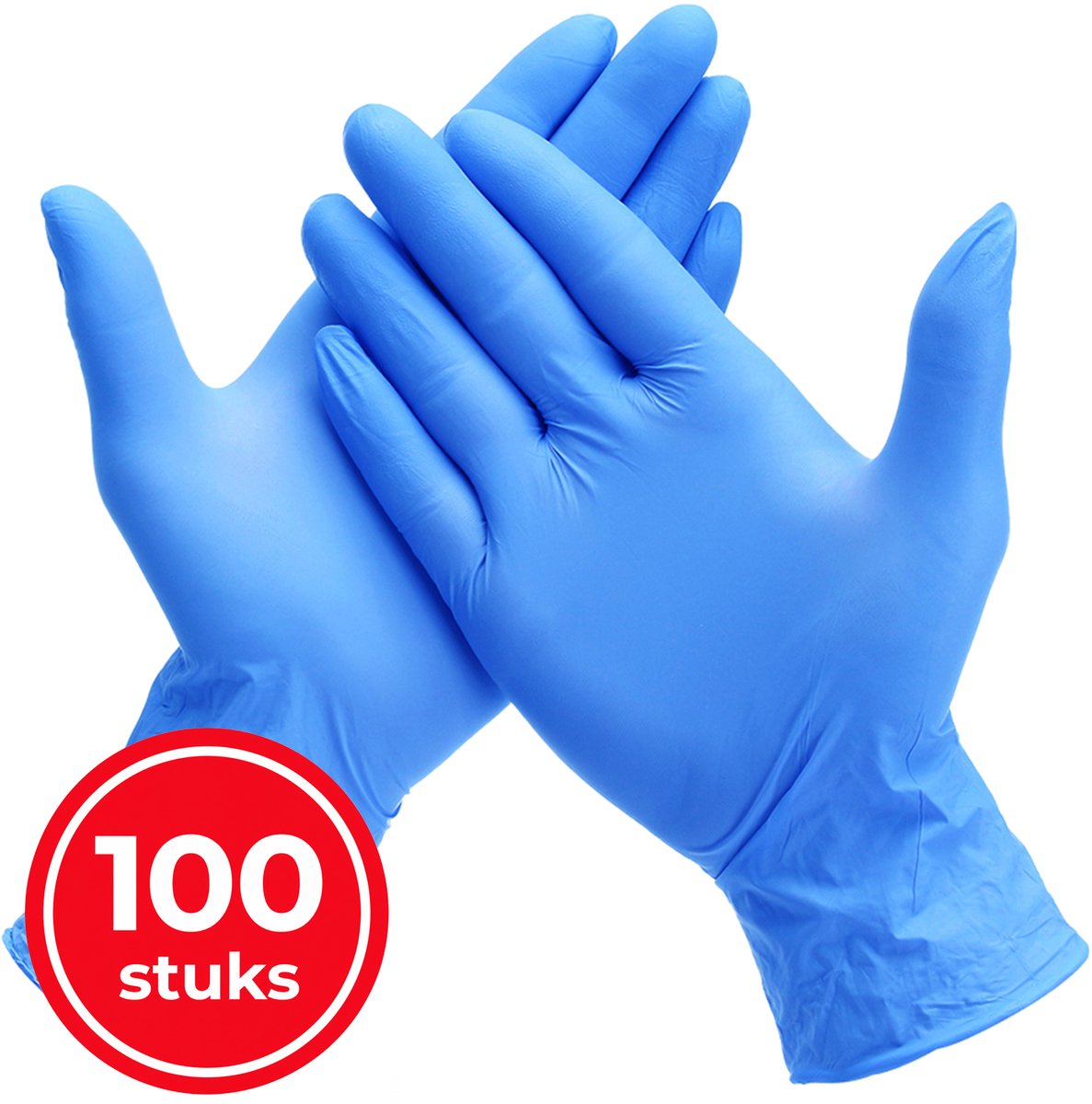 ComfiCare® Nitril handschoenen 100 stuks - Maat L - Handschoenen wegwerp - Latex handschoenen - Handschoenen - Nitril handschoenen maat l - Voor schoonmaak, bbq, ziekenhuis, praktijk, - Poedervrij - Blauw