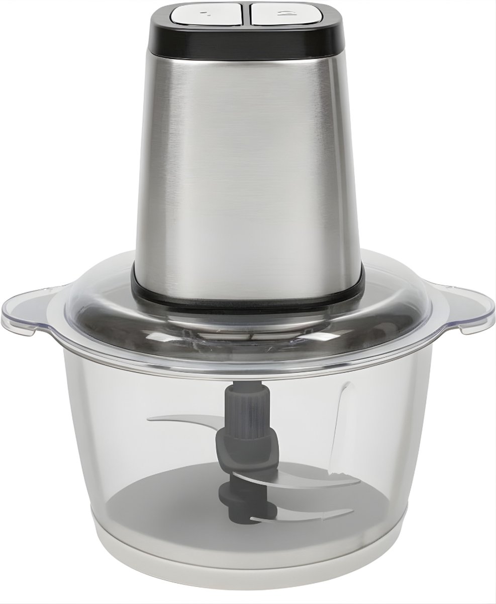 Ploutos® Hakmolen - 1.7L - Krachtige 500W Motor - Elektrische Hakmolen - Voor Groenten, Noten & Kruiden - Vaatwasserbestendig - Zilver - 18cm x 22cm x 24cm
