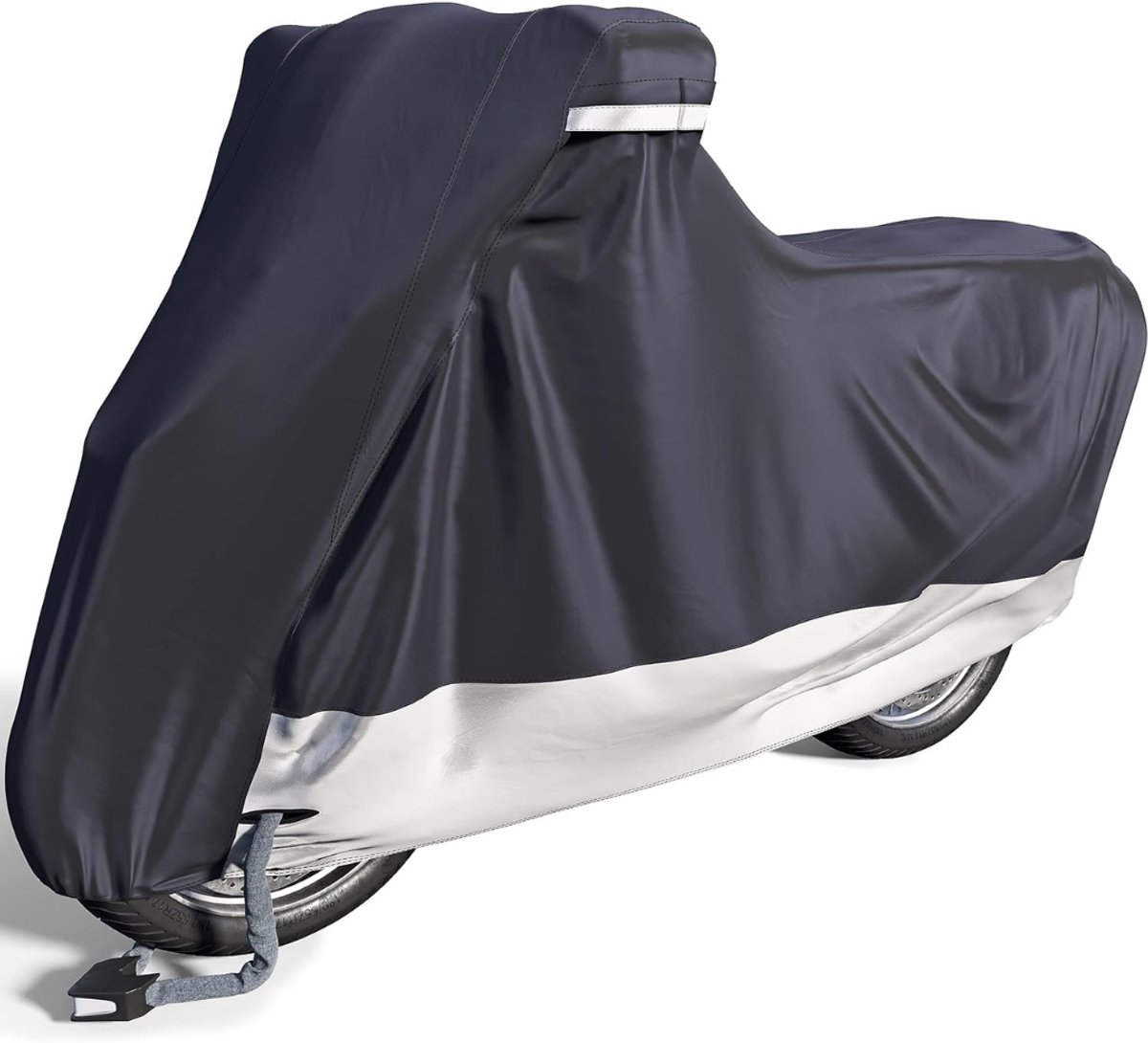 QUOVO® Motorhoes - Scooterhoes - Waterdichte motorhoes - Motorhoes waterdicht buiten – Krasvrij en Wintervast - Waterdicht - Zwart - 190cm x 80cm x 115cm