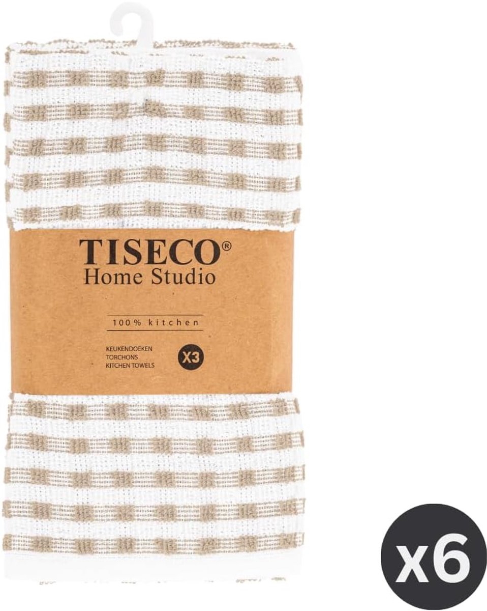 Tiseco Home Studio - Kitchen towel OMAN - SET/6-100% cotton - terry cloth - ultra-absorbent - quick-drying - ShopVlot