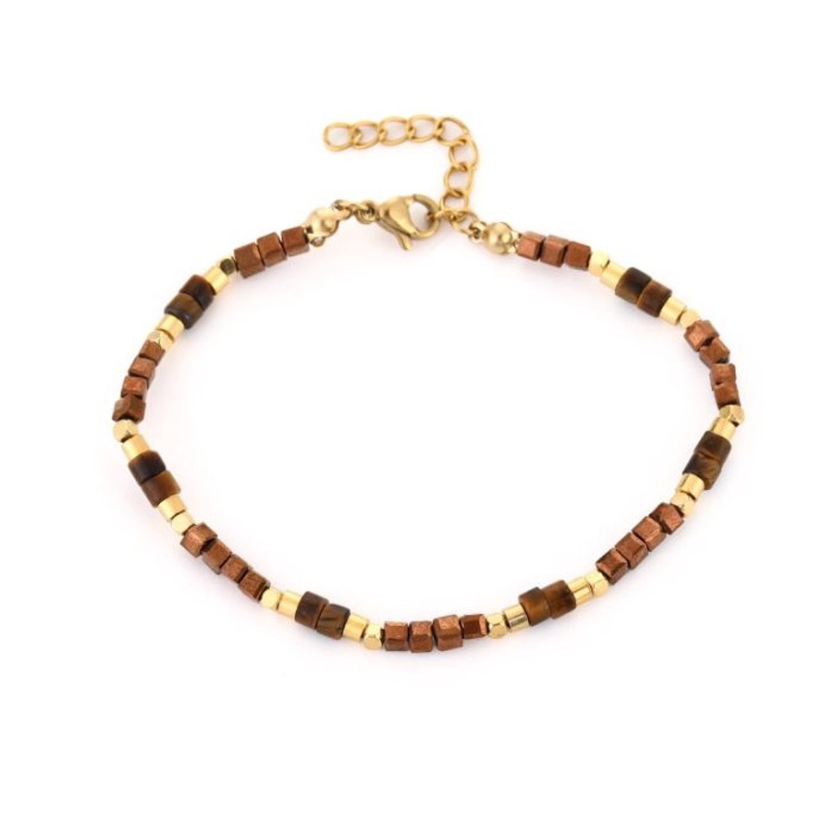 Bijoutheek Armband (Sieraad) Kralen Fijn Goudkleurig