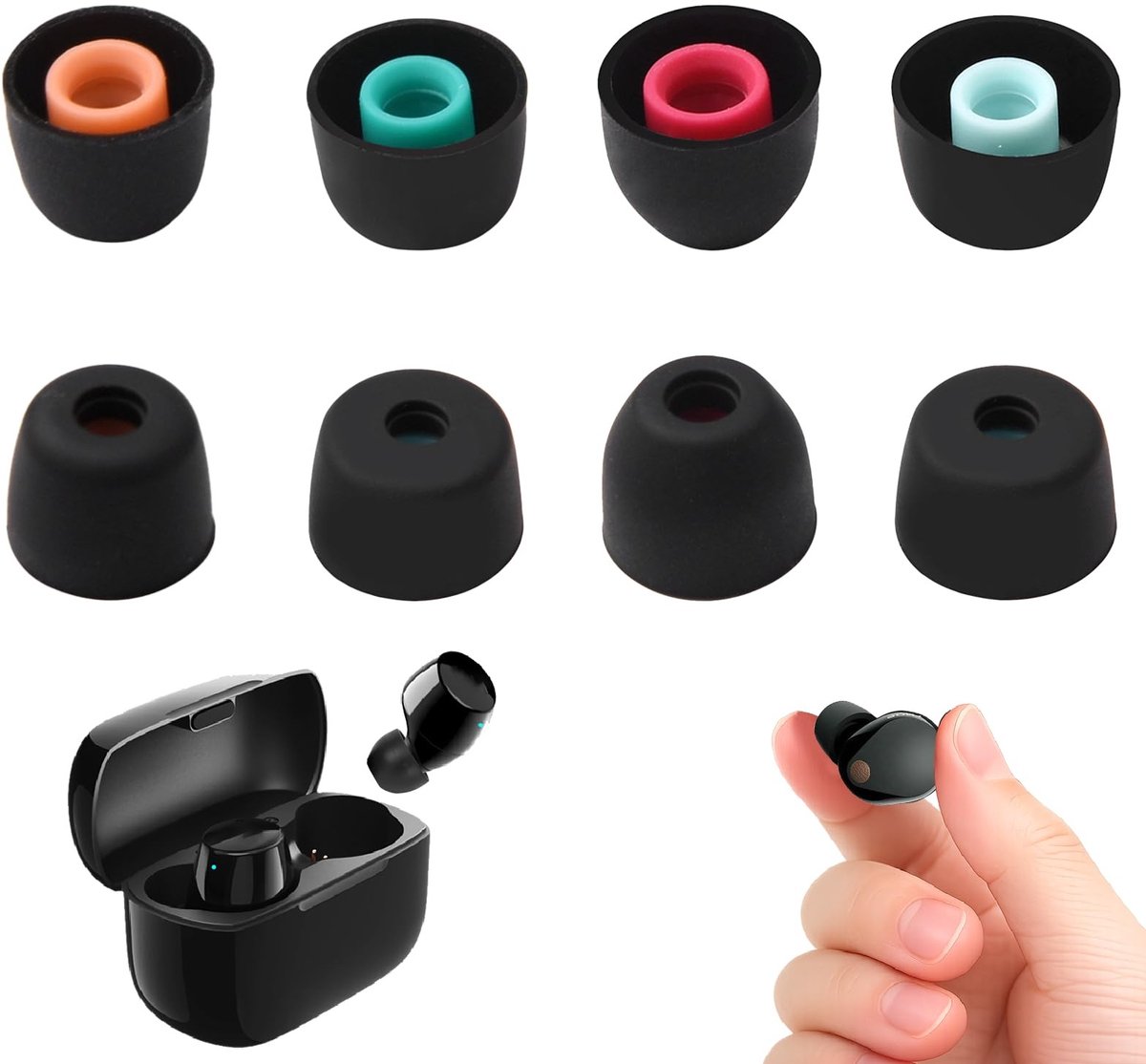 Solidchoice - Set van 4 Siliconen Oordopjes voor Sony Earbuds