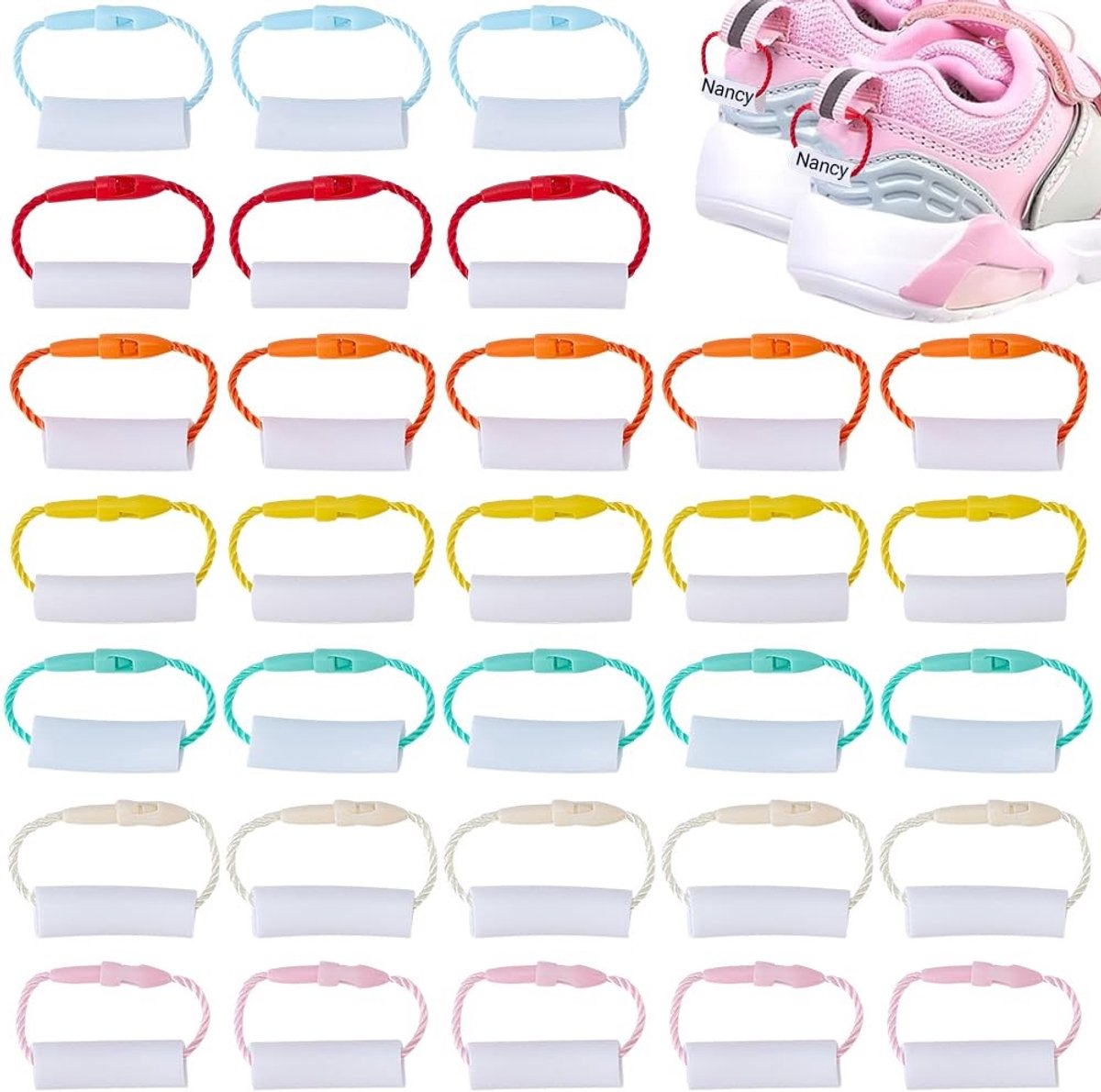Solidchoice - 40 Waterdichte Schoenetiketten - Kleurrijke ID-Labels voor Kleding en Accessoires