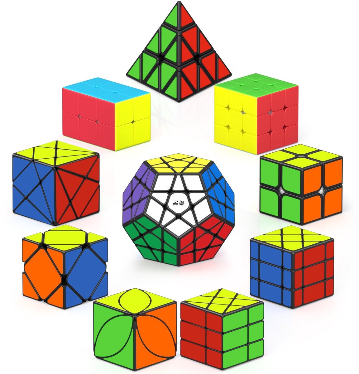 Solidchoice - Magische Kubus Speed Cube Set, 10 Stuks voor Puzzelaars