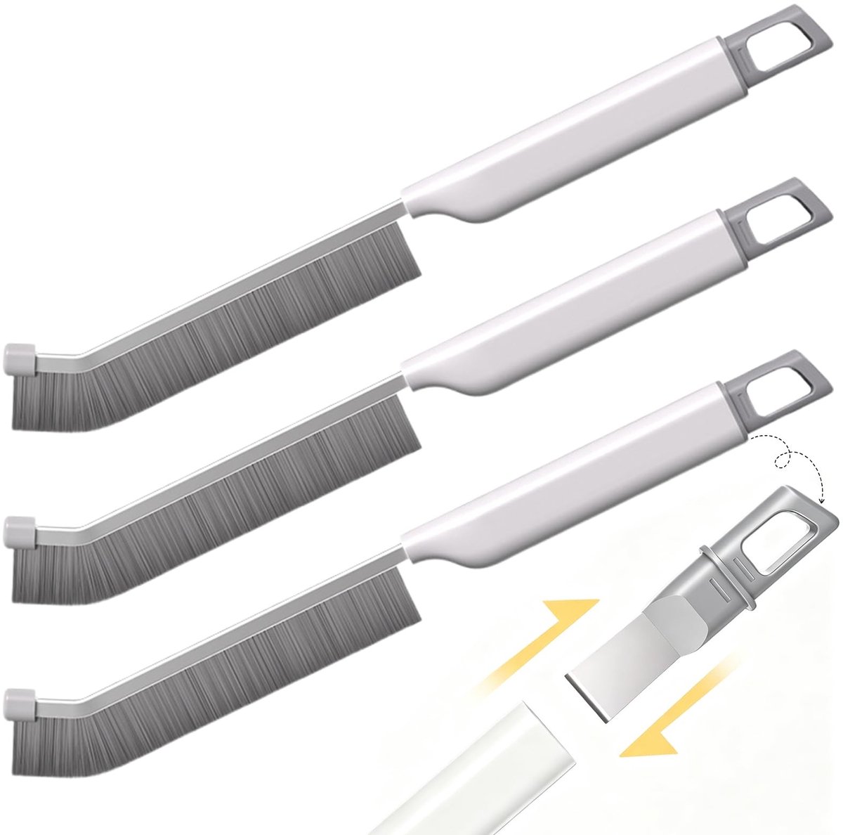 Solidchoice - 3 Stuks Professionele Reinigingsborstels met Schraper
