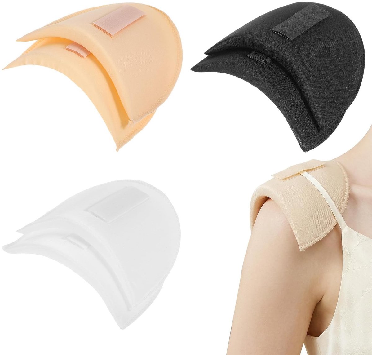 Solidchoice - 6 Stuks Schouderkussens voor Dameskleding, Antislip en Ademend
