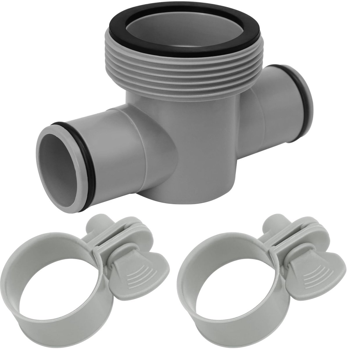 Solidchoice - P61408 T-stuk Slangaansluiting voor Zwembad met Afdichtingen - Vervangend Fitting-accessoire