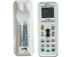 Universele afstandsbediening voor airconditioners, compatibel met geschikt voor LG, Gree, Midea, Toshiba, Haier, Daikin, Hitachi en andere merken. K-1028E universele afstandsbediening voor airconditioners, bediening met één knop.