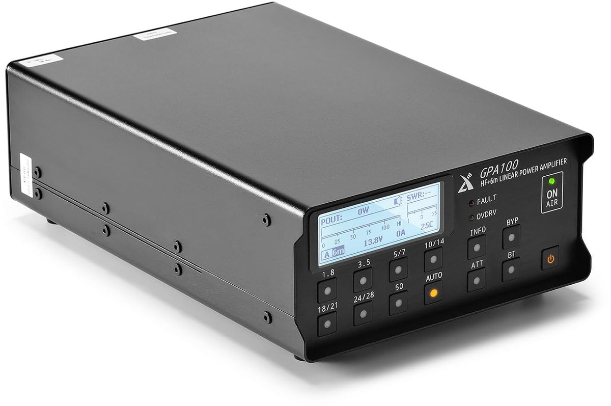 Xiegu GPA100 100W HF/6m Linear Solid State Amplifier for Amateur Radio QRP, Wireless Bluetooth Band Control for - ShopVlot