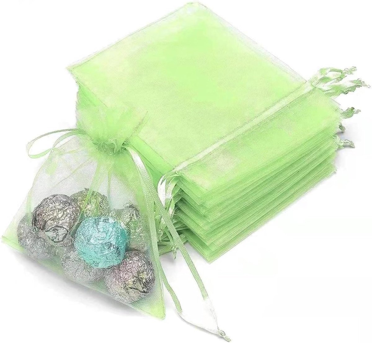 Organzazakjes, 9 x 12 cm, geschenkzakjes, organza, sieradenzakjes, bruiloftszakjes, lavendelzakjes, bruiloftsgunst - ShopVlot