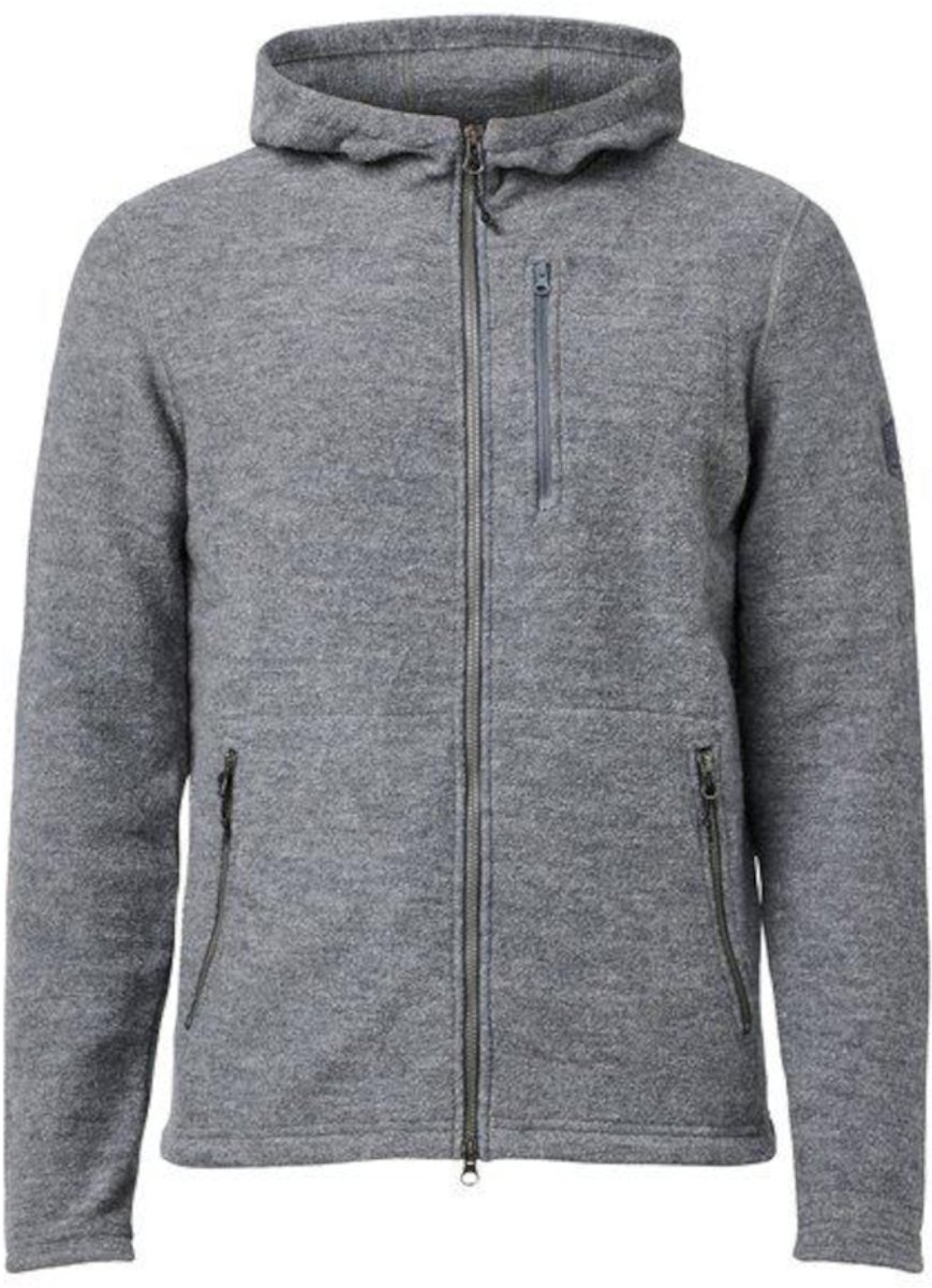 Ivanhoe vest Titus Hoodie voor heren van wol - Grey - Grijs