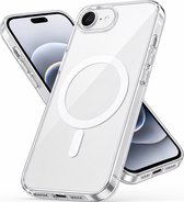YSONIC Hoesje Geschikt voor Apple iPhone 16e & 17e Transparant - Siliconen Back Cover - Case Geschikt voor MagSafe - 2500g Magnetische Trekkracht