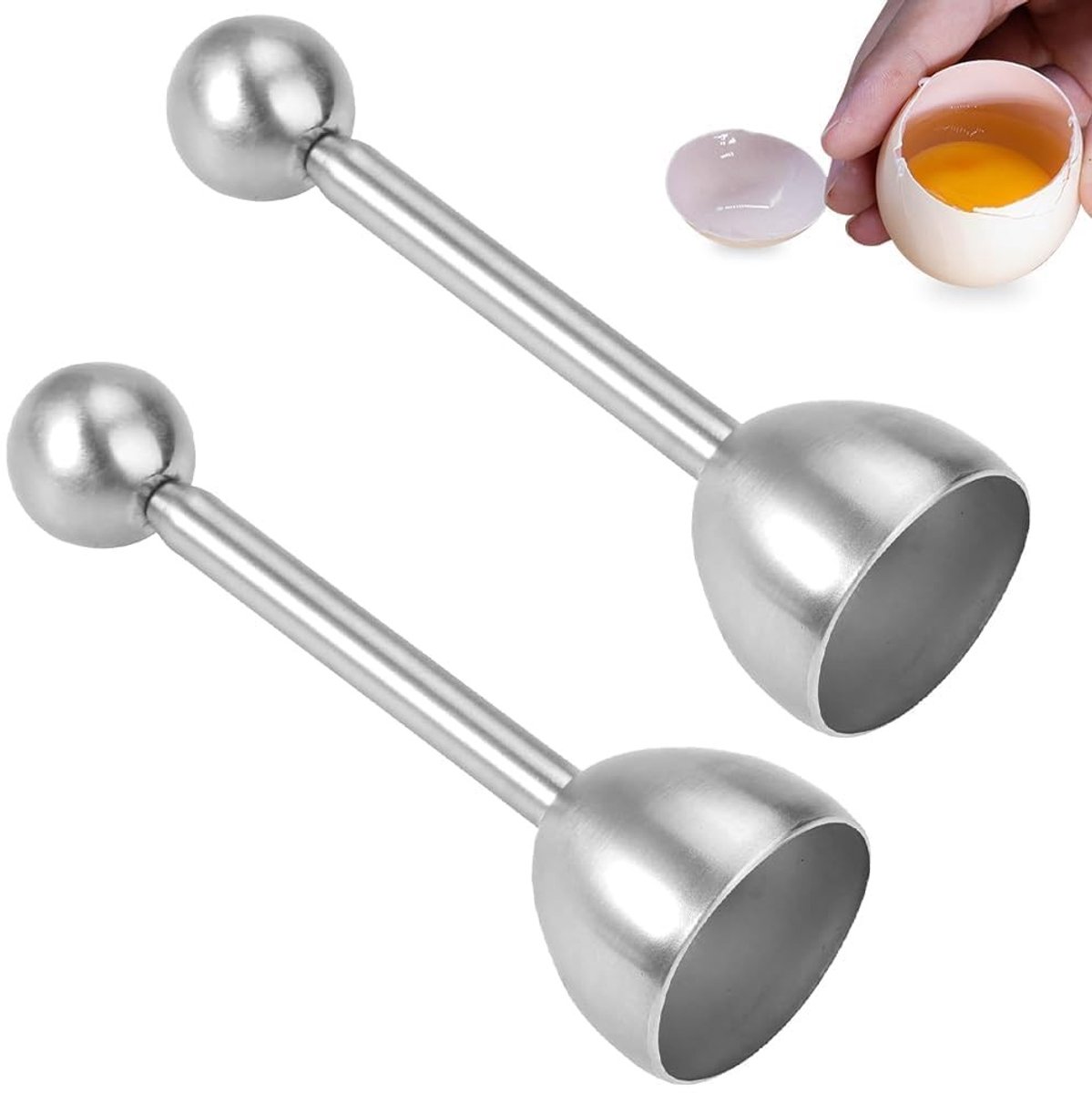 Solidchoice - Set van 2 Eiersnijders voor Perfect Gekookte Eieren