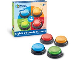 Learning Resources Antwoordknop Buzzers met Licht en Geluid (Set van 4) - 3+
