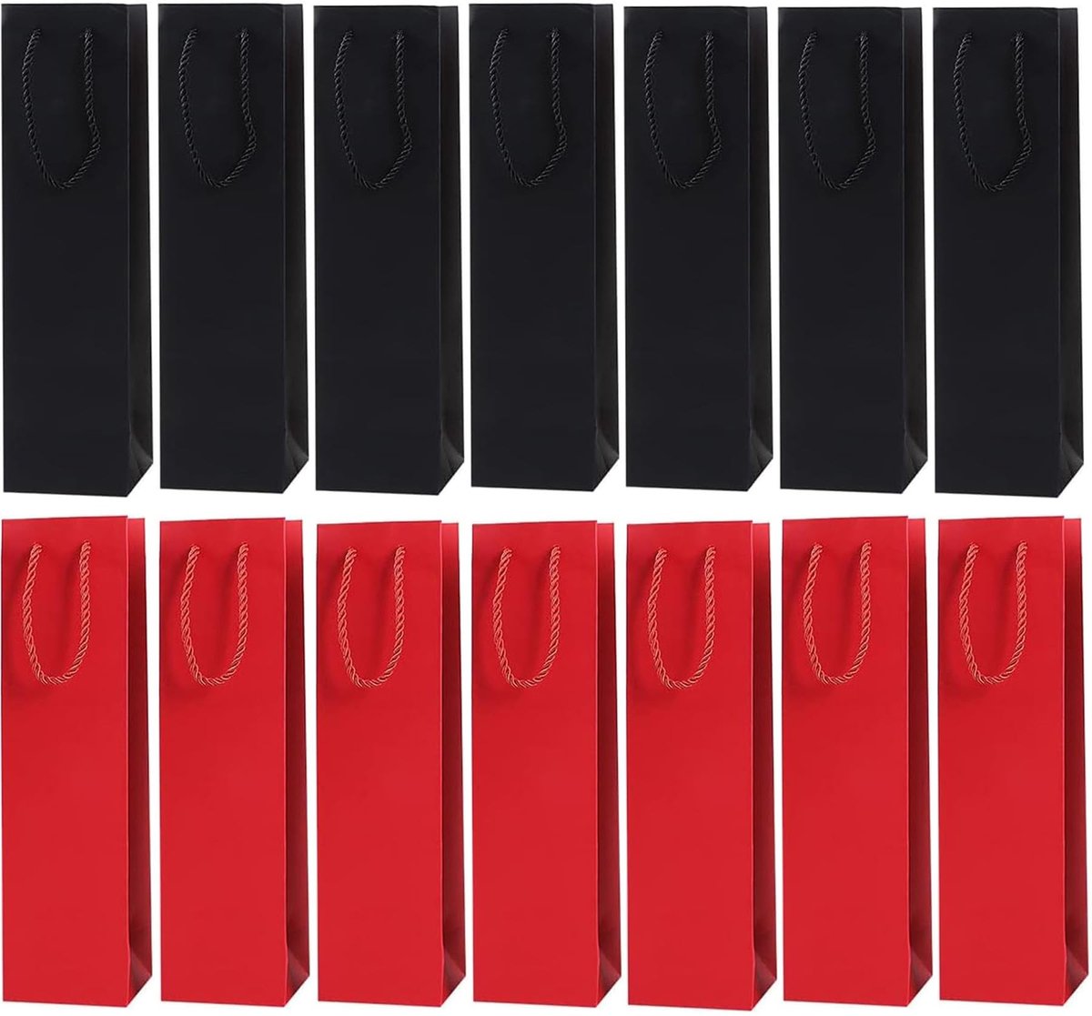 Solidchoice - 16 Stuks Geschenktasjes voor Wijnflessen van Kraftpapier