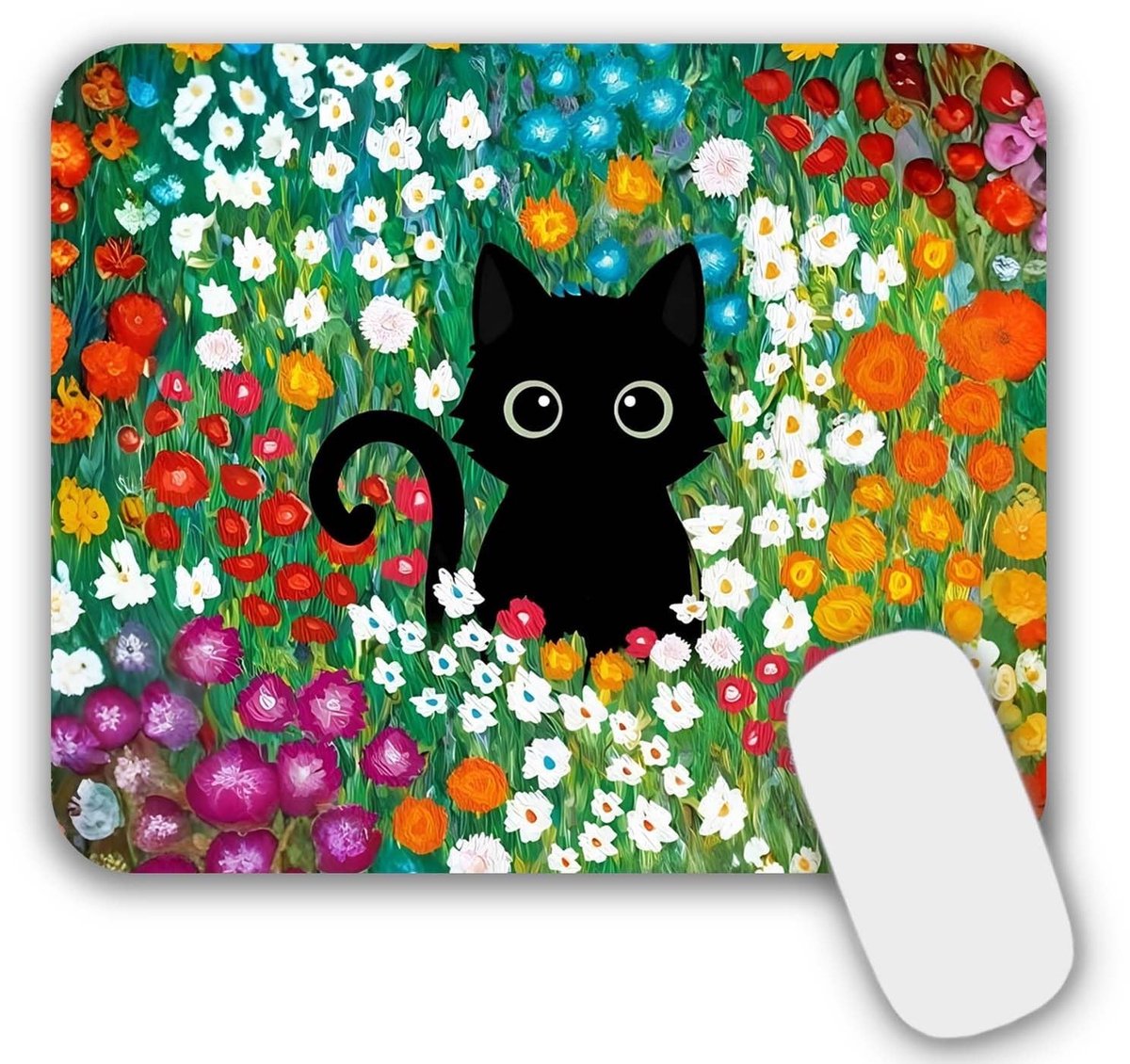 Solidchoice - Kleine Muismat met Kattenmotief 24 x 20cm