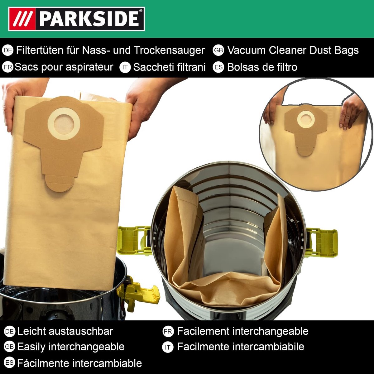 Solidchoice - Papieren Stofzuigerzakken, Set van 10 Stuks
