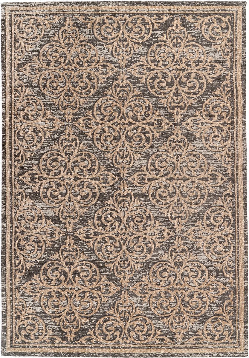Padiro laagpolig vloerkleed 160 x 230 cm - beige - oosters vintage patroon - geschikt voor vloerverwarming - van polyester