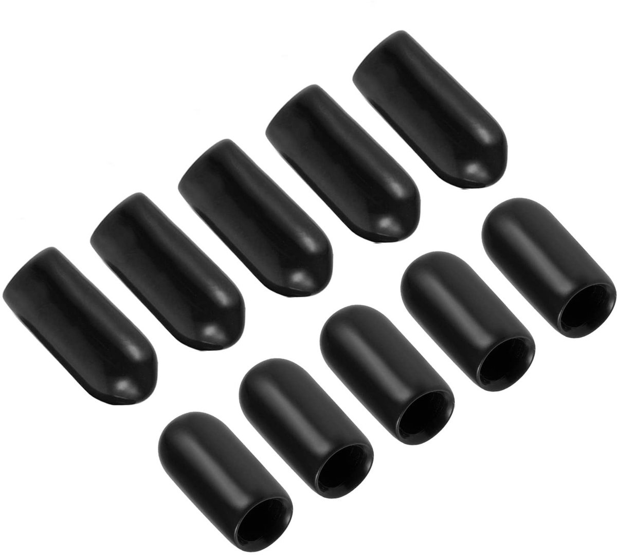 Solidchoice - 100 Stuks Schroefdraadbescherming, Flexibele Rubber Eindkappen