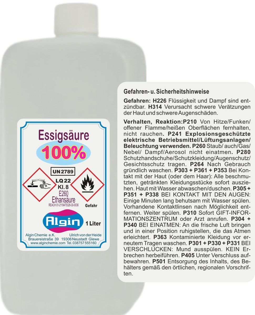 Solidchoice - Azijnzuur 100% - 1 Liter