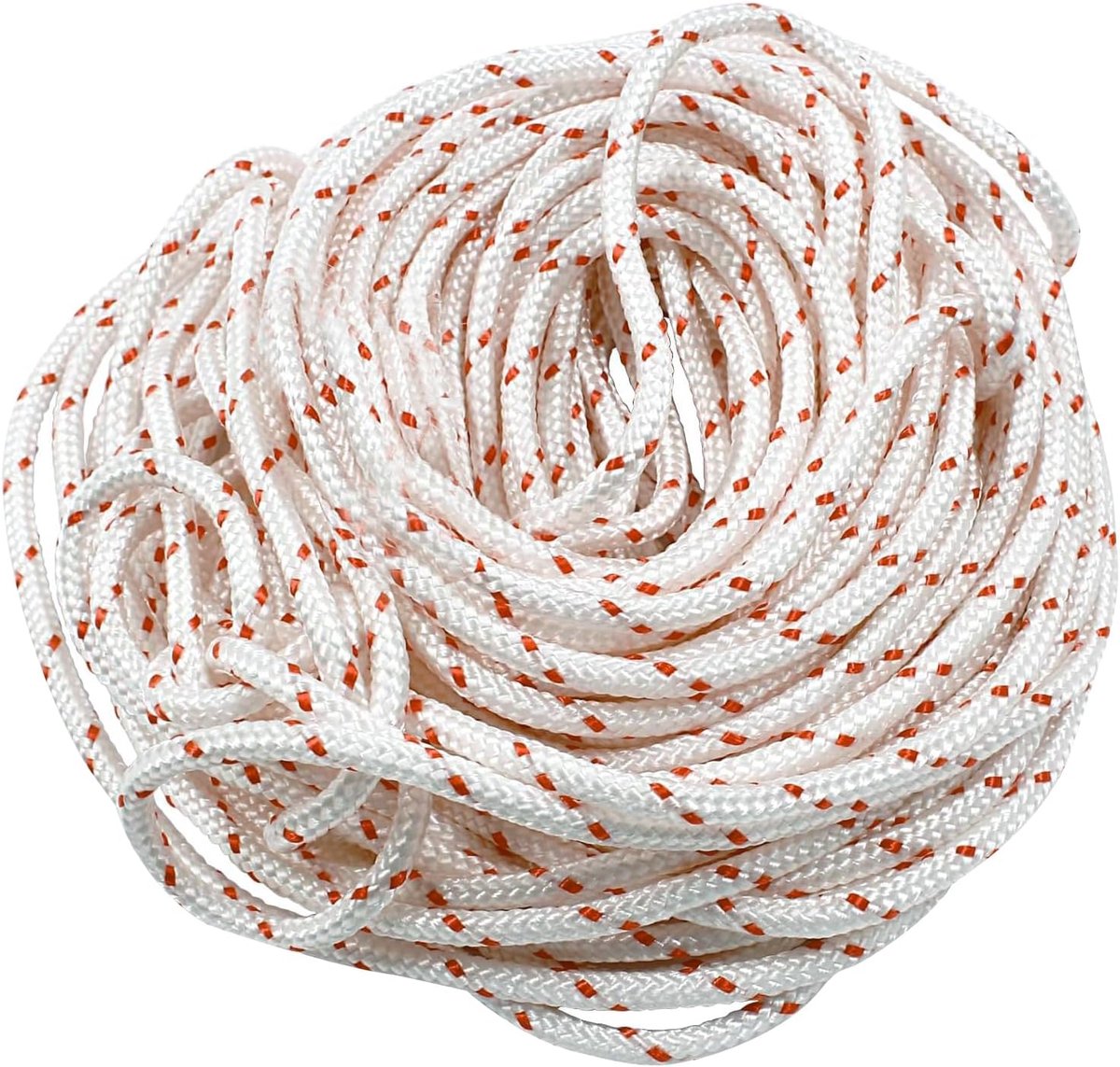 10 meter, 5 mm vervangingstouw, hoogwaardig starttouw, oranje/beige, kettingzagen, grasmaaier, startkabel, reserveaccessoires, voor motorzaag, grasmaaier, voor outdoor-uitrusting