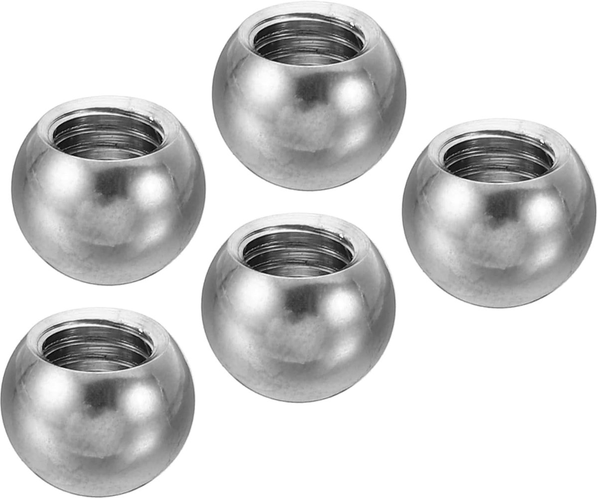 Moerknop 5 stuks M6 binnendraad 10 mm AD 304 roestvrij staal ronde bal schroef kap afdekking voor verlichting meubels DIY decoratie zilver