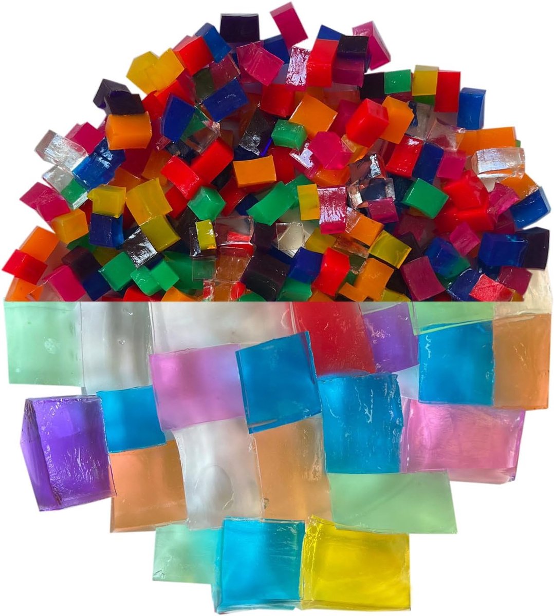 Trendfinding Decoratiegranulaat, 100 g, wateropslagende vierkante kralen, rechthoekig, afmetingen 5-10 mm, decoratie voor bloemen en planten, 10 liter, zeer zuinig, veelzijdig inzetbaar