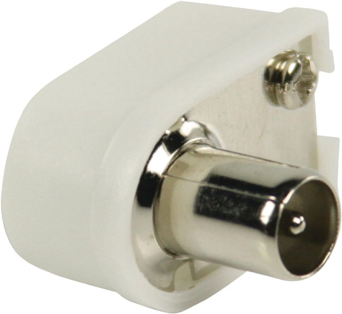Coaxiale hoekplug 90° - wit - 2 stuks - perfect voor ruimtebesparende aansluitingen - SnelShoppen
