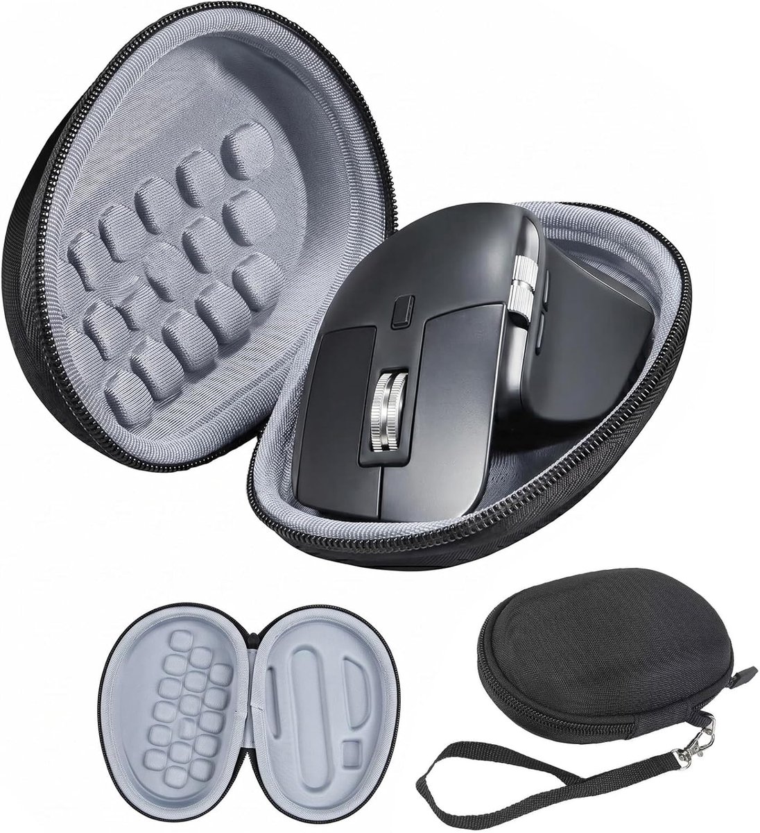 beschermhoes voor Logitech MX Master 3S/3/2S, draagbare EVA-tas met riem, reisetui