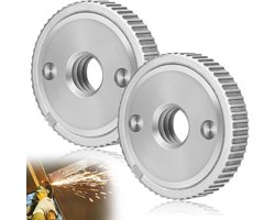 Snelspanmoer voor haaks en slijper, 2 stuks, snelspanmoer M14 voor Flex/Bosch/Hitachi/Makita/Dewalt/Makita