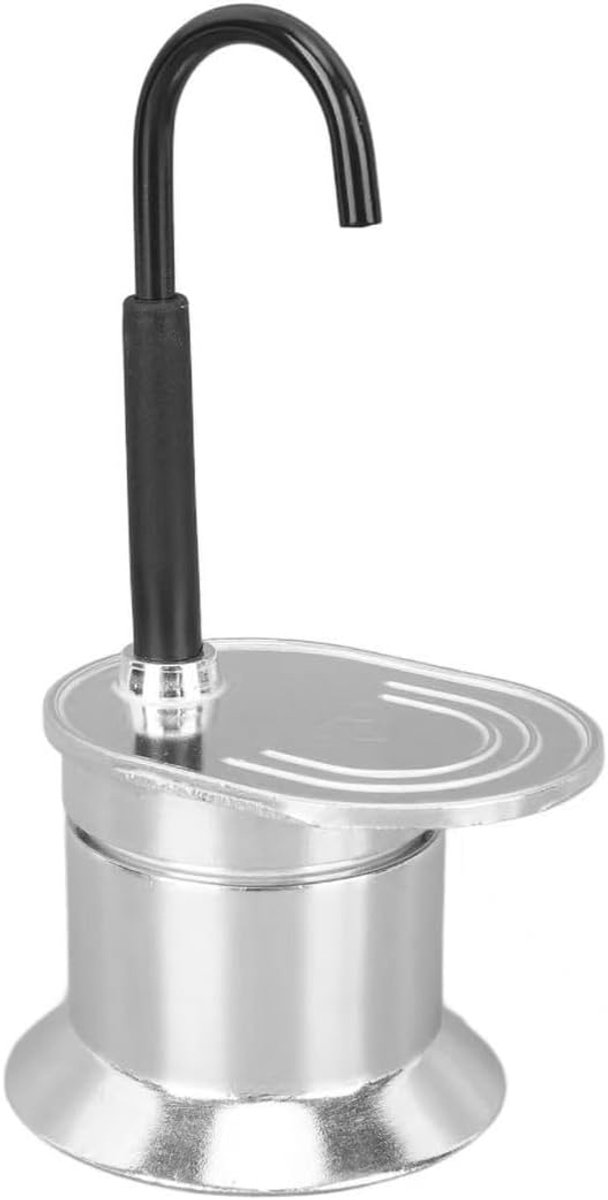 50 ml Moka-pot met één uitloop van aluminiumlegering, mini-espresso-koffiezetapparaat van Italiaans type voor thuis, kamperen in de buitenlucht